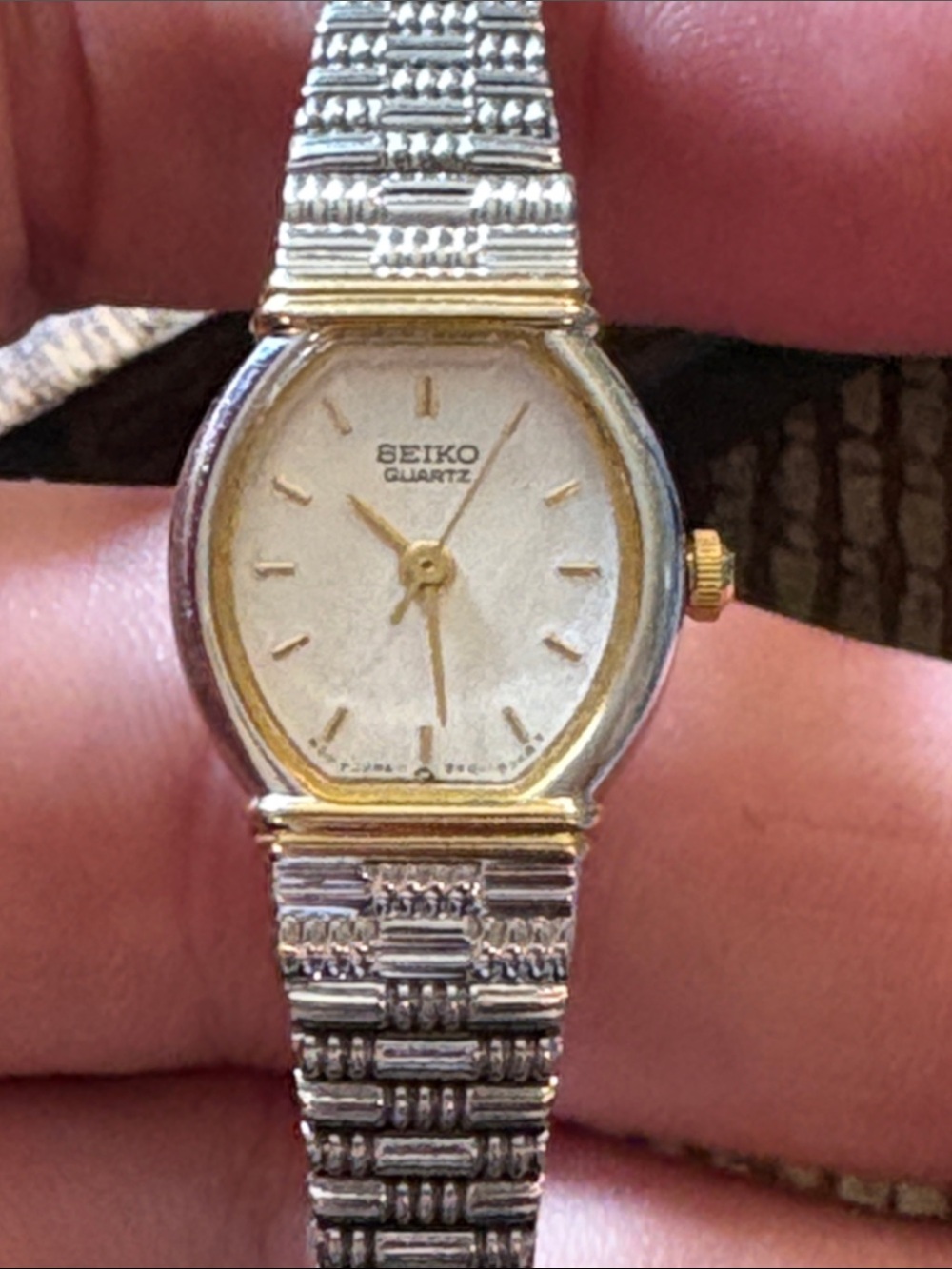 Seiko Two-Tone Silver and Gold Ladies Quartz Watch